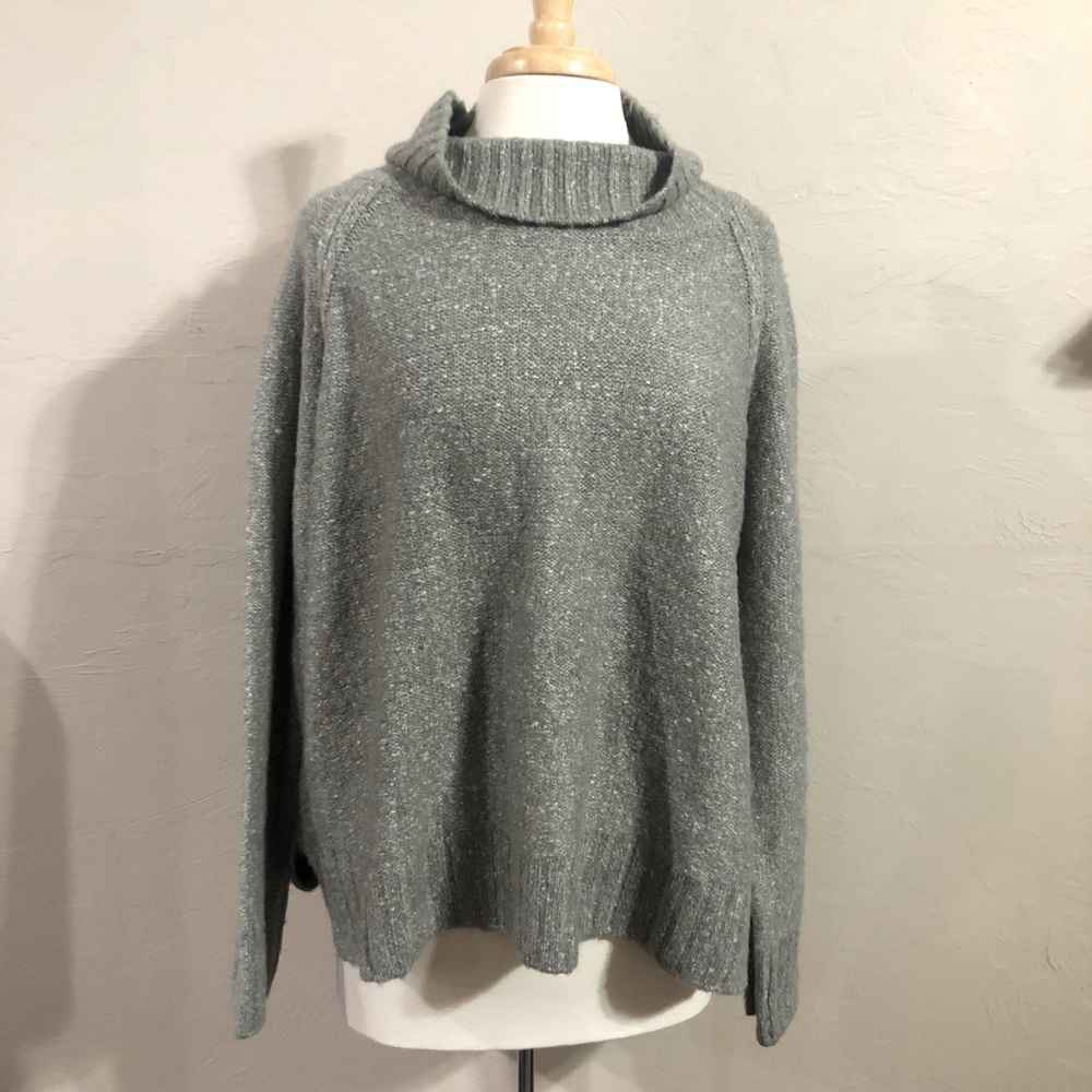 3/$30 H&M chunky fisherman sweater extra warm heather grey large